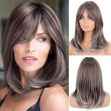 To achieve a flawless and soft layered look, opt for your layers beginning only a few inches above the ends. Buy Lisi Hair Synthetic Wigs Long Straight Layered Hairstyle Ombre Black Brown Blonde Gray Ash Full Wigs With Bangs For Black Women At Affordable Prices Free Shipping Real Reviews With Photos