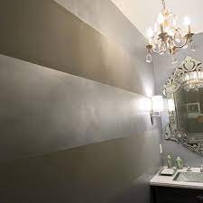 metallic paint walls decor striped walls