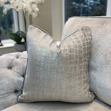 taupe print pattern cushions made to