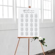 Wedding Seating Chart Template Wedding Seating Chart Poster Wedding Seating Chart Printable Alphabetical Find Your Seat Seating Board