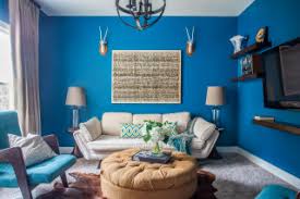75 blue carpeted living room ideas you