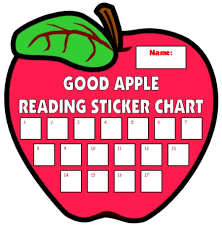 Apple Sticker Charts For Reading Reading Incentive Charts