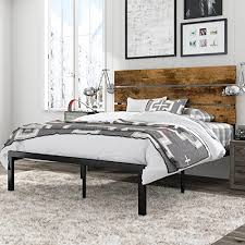 hoomic queen metal bed frame with