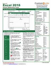 excel2016 excel cheat sheet pdf