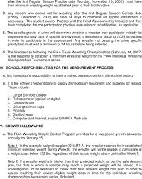 Piaa Wrestling Weight Control Program Guidelines Pdf Free
