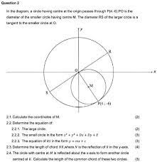 Solved In The Diagram A Circle With