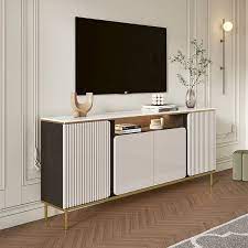 1600mm modern beige tall tv stand with