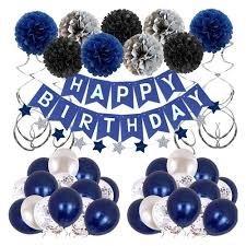 birthday decorations men blue birthday