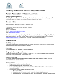 In addition to disability services, these include child protection and family support, housing and relevant content from the department of local. Service Provider Profiles Disability Services Commission