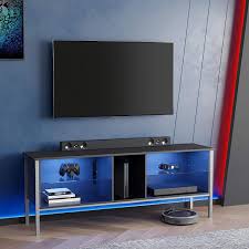 tv console high glass television stands