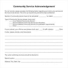 Christian Service Hours Ideas Community Form Template Court Ordered