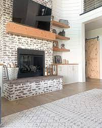 22 Limewash Brick Fireplace Ideas For