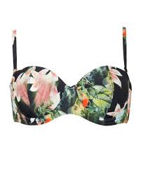 Opulent Bloom Bikini Top Black Swimwear Beachwear