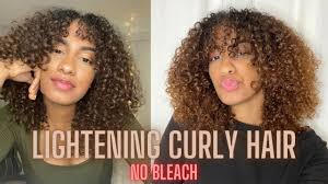 lightening curly hair without bleach
