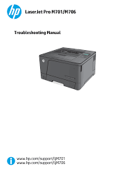 Hp laserjet enterprise m806 drivers will help to correct errors and fix failures of your device. Hp Laserjet Pro M701 M706 Manualzz