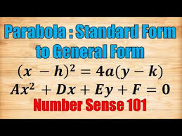 General Form Of Equation Of Parabola