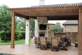 Fireplace Pergola And Outdoor Kitchen