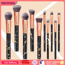 deciniee 10 pcs marble makeup brushes