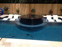 Infinite Hot Tub With Black Glass Tile