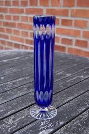 Antikkram Bohemian Glass Tall Vase 26cm