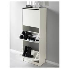 Шкаф за обувки или съхранение, който има опция да бъде сложен на земята или закачен на стената. Bissa Shkaf Za Obuvki S 3 Otdeleniya 49x143 Sm Byalo Ikea Blgariya