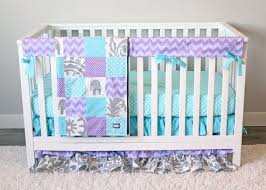 purple and aqua crib bedding purple