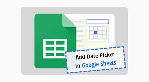 how to add date picker in google sheets