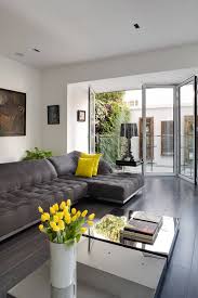 gray and yellow living room houzz