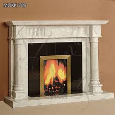 White Marble Fireplace Surround Indoor