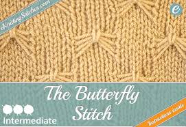 Butterfly Stitch Eknitting Stitches Com
