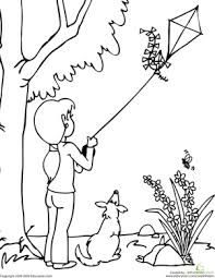 Cartoon owl flying single line kite with 1.4m stringed outdoor fun sports kids toy for children kids vlieger outdoor tool gifts. Color The Kite Flying Scene Spring Coloring Pages Kindergarten Coloring Pages Coloring Pages