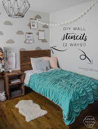 Beautiful wall stencils and tile stencils for diy home decor! Diy Cloud Wall 2 Types Of Stencils Lemon Thistle