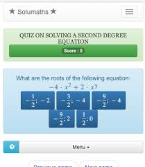 Calculation Of Second Degree Equations