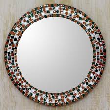 Artisan Crafted Round Wall Mirror With