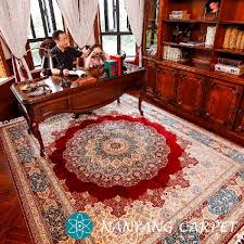 hand knotted silk red persian rug