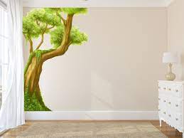Jungle Wall Decals With Large Tree