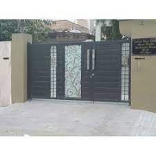 iron designer paint coated gate ल ह