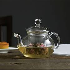 leaf bean chrysanthemum glass teapot