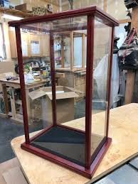 Wood And Glass Display Case For Statues