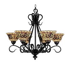 Shop Elk Lighting Buckingham Vintage Antique Bronze 6 Light Tiffany Style Chandelier Overstock 9506171