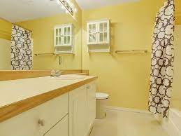 bathroom walls sweat yellow or brown