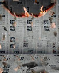 cb newspaper fire background hd for