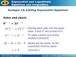 4 5 exponential and logarithmic