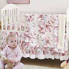 Pink Fl Crib Bedding Set