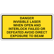 iec laser sign danger invisible laser