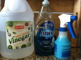 blue dawn and vinegar cleaning solution