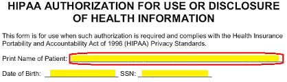Free Medical Records Release Authorization Form Hipaa
