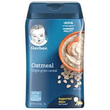 Gerber Single Grain Oatmeal Baby Cereal 8 Oz Walmart Com