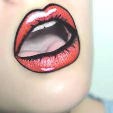 pop art lips halloween makeup
