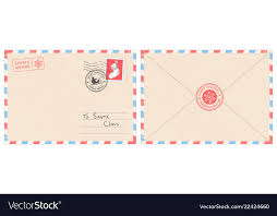 Dear Santa Claus Mail Envelope Christmas Surprise Vector Image